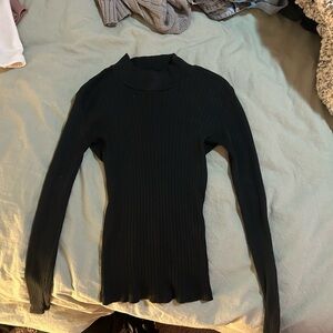 Brandy Melville Black Ribbed Top
